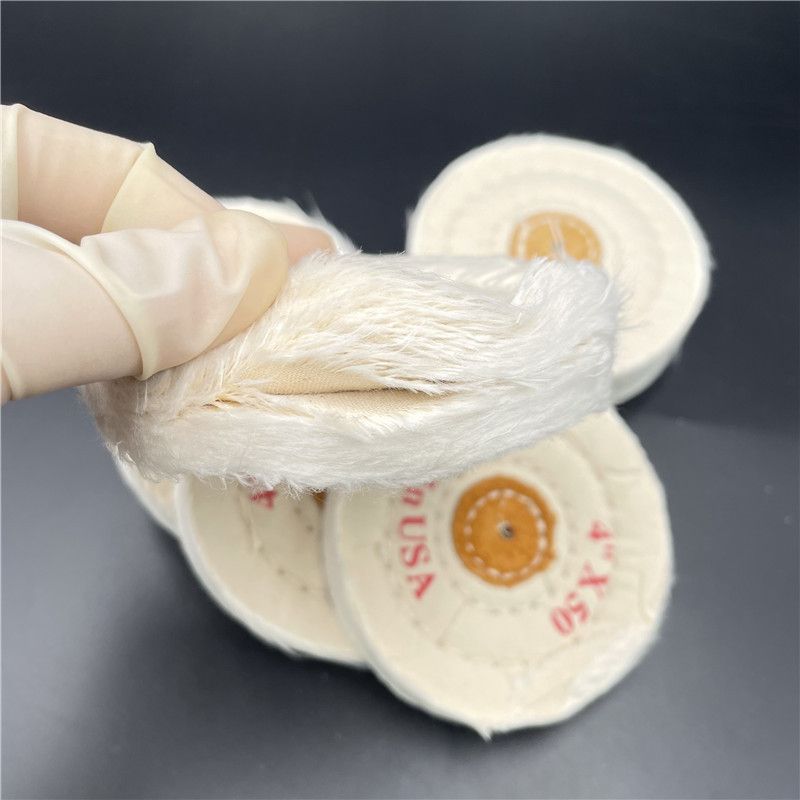 牙科技工拋光白棉輪 首飾白布輪 鏡面拋光棉輪拋光機用拋光大布輪